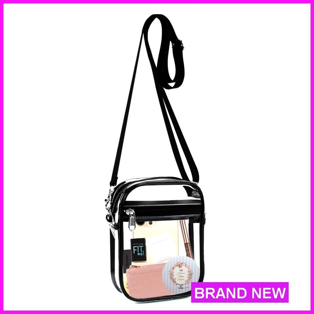 Clear Crossbody Purse Stadium Approved Waterproof PVC Adjustable Strap